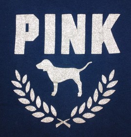 Victoria's Secret VS PINK Lounge Sweat Pants Logo Navy Blue Small S