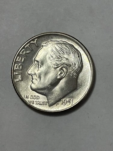 1951-D Roosevelt Dime — photo from another recent sale