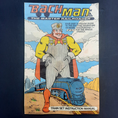 1988 Bachmann BachMan Master Railroader Train Set Instruction Manual Comic Book