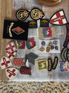 Assorted Military Patches and Pins