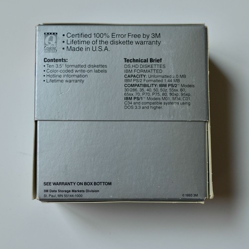 3M Diskettes IBM Formatted 3.5" Box of 8 - Afbeelding 2 van 4