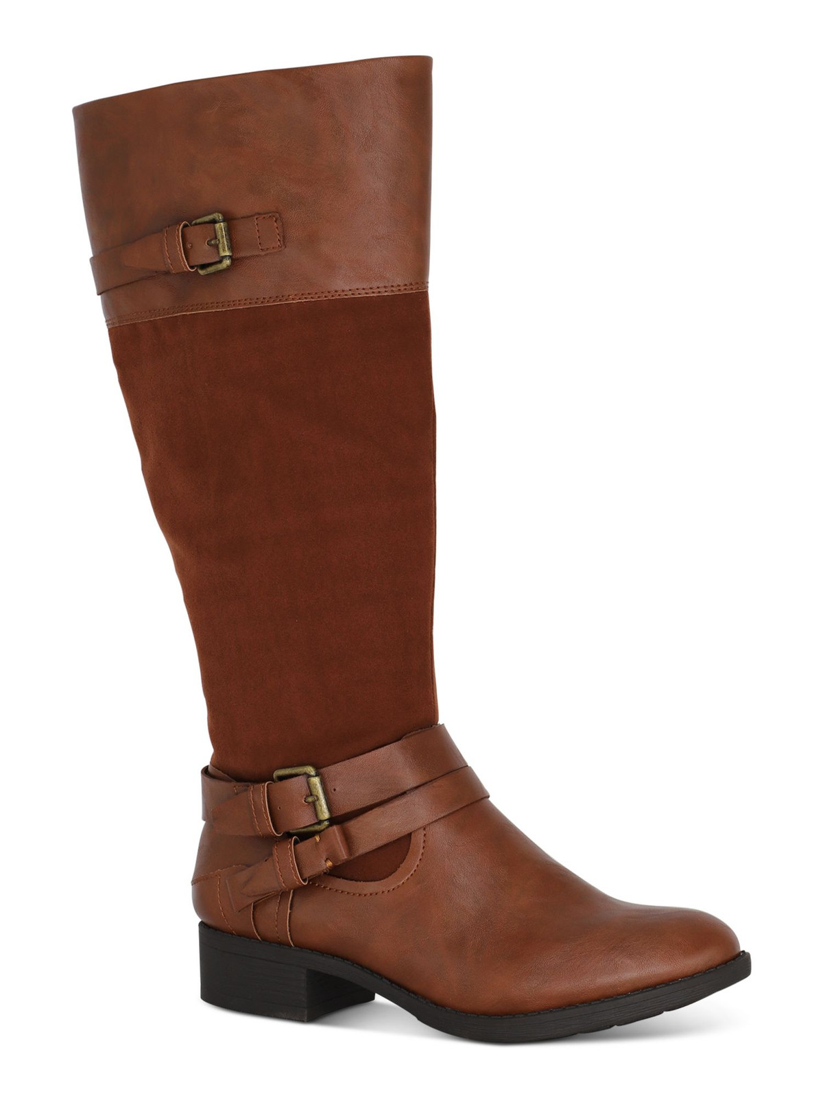 STYLE & COMPANY Womens Brown Padded Ashliie Round Toe Block Heel Riding Boot 5 M
