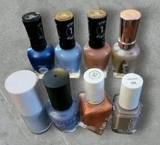 Lot of 8 Nail Polish  Assorted Brands And Variety Of Colors