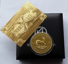 1972 Gold 1oz 24K-P MOST FAMOUS Krugerrand Coin South Africa BOX & COA MUST SEE!