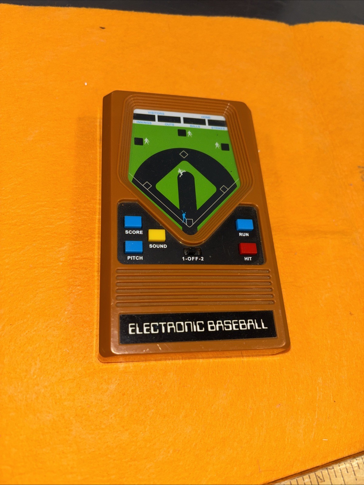 Vtg Electronic Baseball Handheld Game by MATTEL Tabletop Video Tested Working