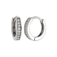 Sparkling Dainty Diamond Huggie Hoop Earrings...