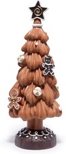 Christmas Tree Resin Figurine   Hand-Painted Gingerbread Christmas Tree Brown