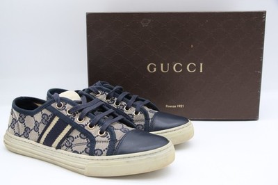 Gucci GG Canvas California Low Lace-Up WMNS Sneakers EU 37 US 7 - Blue/Beige