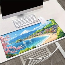 1pc Sea Level Printed Pad for Desk, Multi Functional Mousepad, Keyboard Mats  
