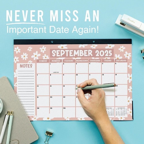 Floral großer Tischkalender 2025-2026 - 2025 Schreibtischkalender groß, Schreibtisch - Bild 8 von 9