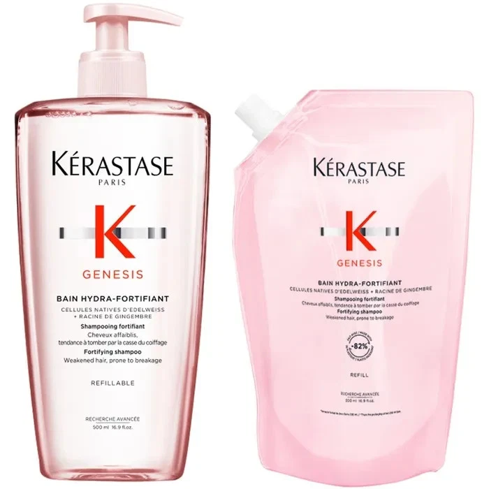 Kérastase Genesis Bain Hydra-Fortifiant - Shampoo 500 ml + 500 ml Nachfüllpack