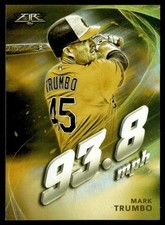 2019 Topps Fire Maximum Velocity Gold Minted Mark Trumbo Baltimore Orioles