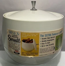NOS Vintage Servall Dinex NOS Thermos 3 Quart Ice Bucket Hot Foods Beautiful