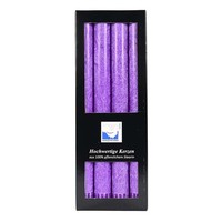 Stearin Stabkerze Set - Violett | Kerzenfarm Hahn