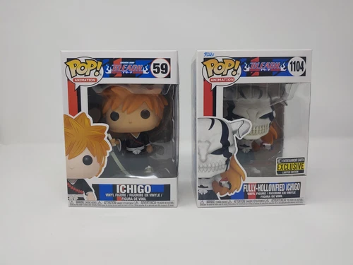 Funko Pop! Vinyl: Bleach - Ichigo Kurosaki #59 and fully-hollowfied ichigo #1104