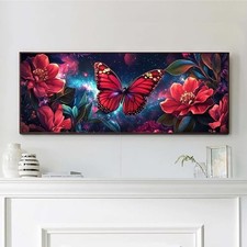 Large Diamond Art Kits for Adults Butterfly, Diamond Art Butterfly Flower