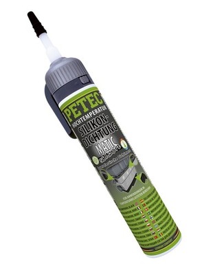 PETEC Hochtemperatur Silikondichtung MATIC 200ml Kartusche SCHWARZ - 97720