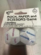 NEW D12 Paper Scissors Rock Dice Pair RPG 12 Sided Game 28mm Koplow