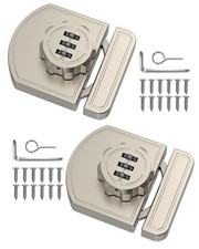 180 Degree Combination Cabinet Lock, Password Lock, Nickel-2PCS