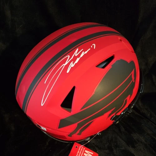 Josh Allen Autographed Buffalo Bills Speedflex Rave Helmet With Beckett Cert