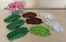 Authentic NEW Brio Lot grass snow dirt hills curved track pieces Wooden Railway