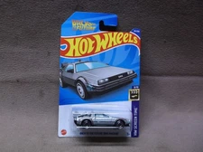 HOT WHEELS 2022 #167 SILVER BACK TO THE FUTURE TIME MACHINE DMC DELOREAN MCFLY