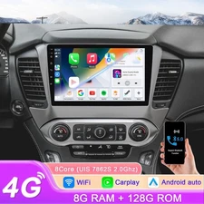 8Core 128GB QLED Android 14 Stereo for 2015-2019 GMC Chevy Tahoe w/ CarPlay Auto