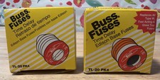 2- 4 Packs, 8 Total Buss TL 20 Amp Time Delay Fuses- New Open Box.