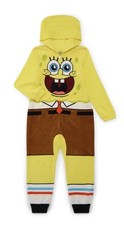 SpongeBob Boys Full Body Sleepwear One Piece XS 4/5 