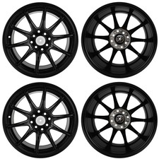 4pcs 16x7 Inch Black Wheel Rim 8-100114.3 Pcd New Replacement Us Stock