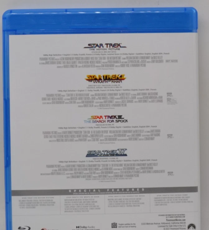 Star Trek: The Original 4-Movie Collection  BLU-RAY  ONLY - NO DIGITAL CODE - Image 2 of 2