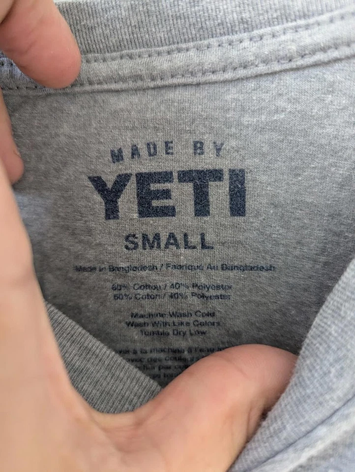 YETI флагман рыбы родео рыбалки открытый gorpcore серый графический футболка маленький ковбой - Изображение 2 из 4