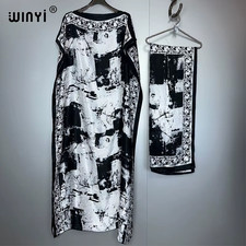 Muslim African Traditional Dress for Woman Abaya Dubai Luxury Kaftan Evening Dre