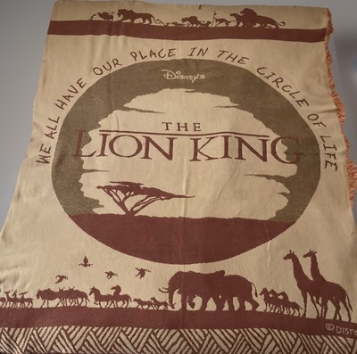 Disney Lion King Tapestry Throw Blanket Beacon Circle Of Life Brown Tan 60x47