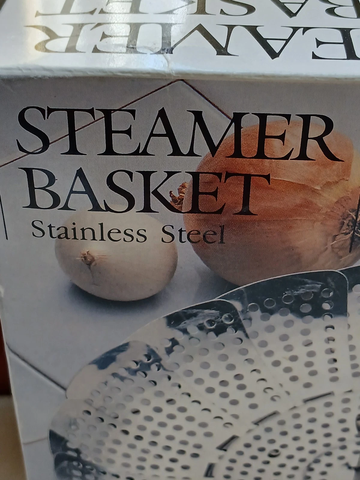 STEAMER BASKET STAINLESS STEEL SELF ADJUSTING 12" DIAMETER NEW IN BOX