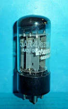 Matsushita GZ34 5AR4 Rectifier Tube Halo Getter Tested