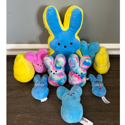 Easter Peeps Mixed Lot of 10 Plush Set