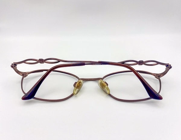 Monturas de gafas vintage años 90/Y2K Yves Saint Laurent | Metal marrón ovalado | Francia Foto 3 de 4