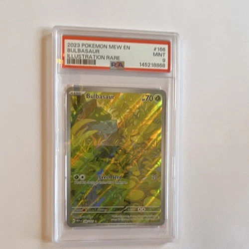 Pokémon Bulbasaur Illustration Rare Holo 166/165 SV151 70 HP PSA 9