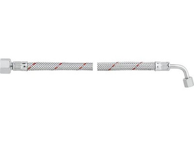 Ölschlauch einerseits 3/8'' Überwurfür mutter, anderseits Rohrbogen SR 6 LL R 75