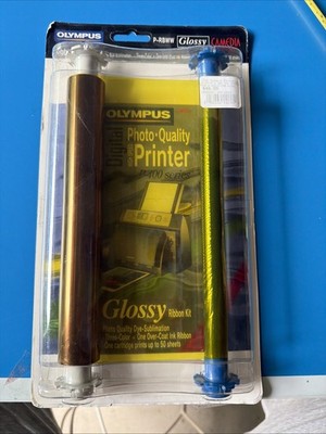 Olympus P-RBWW Glossy Ribbon Kit P-400 Photo Printer 3-Color Over-Coat 50 Sheets
