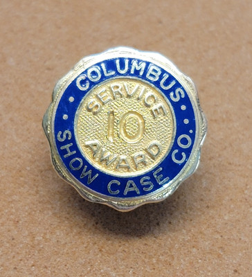 COLUMBUS SHOWCASE COMPANY COLUMBUS, OHIO VINTAGE EMPLOYEE BADGE PIN