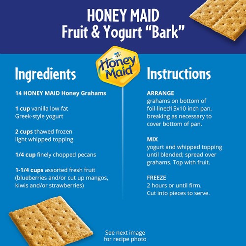 HONEY MAID Graham Crackers, snack per pranzo, formato festa, 28,8 once (confezione da 1) - Foto 12 di 22
