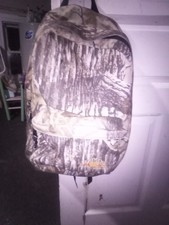 Vintage Fieldline Realtree Camo Canvas 2 Pouch Backpack Hunting Hiking USA MADE
