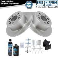Brake Rotor & Semi Metallic Brake Pad Rear Left Right Kit w/Fluids for Volvo