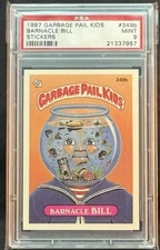 1987 GARBAGE PAIL KIDS SERIES 9 #349B BARNACLE BILL PSA 9 MINT