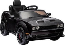 Licensed Dodge Challenger 12V Kids Ride-On Car, Battery Powered Electric Vehicle