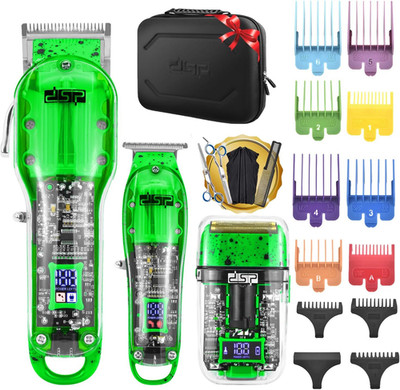 3-In-1 Hair Clipper Trimmer Shaver Kit for Men, Travel Case Cordless | LED Displ