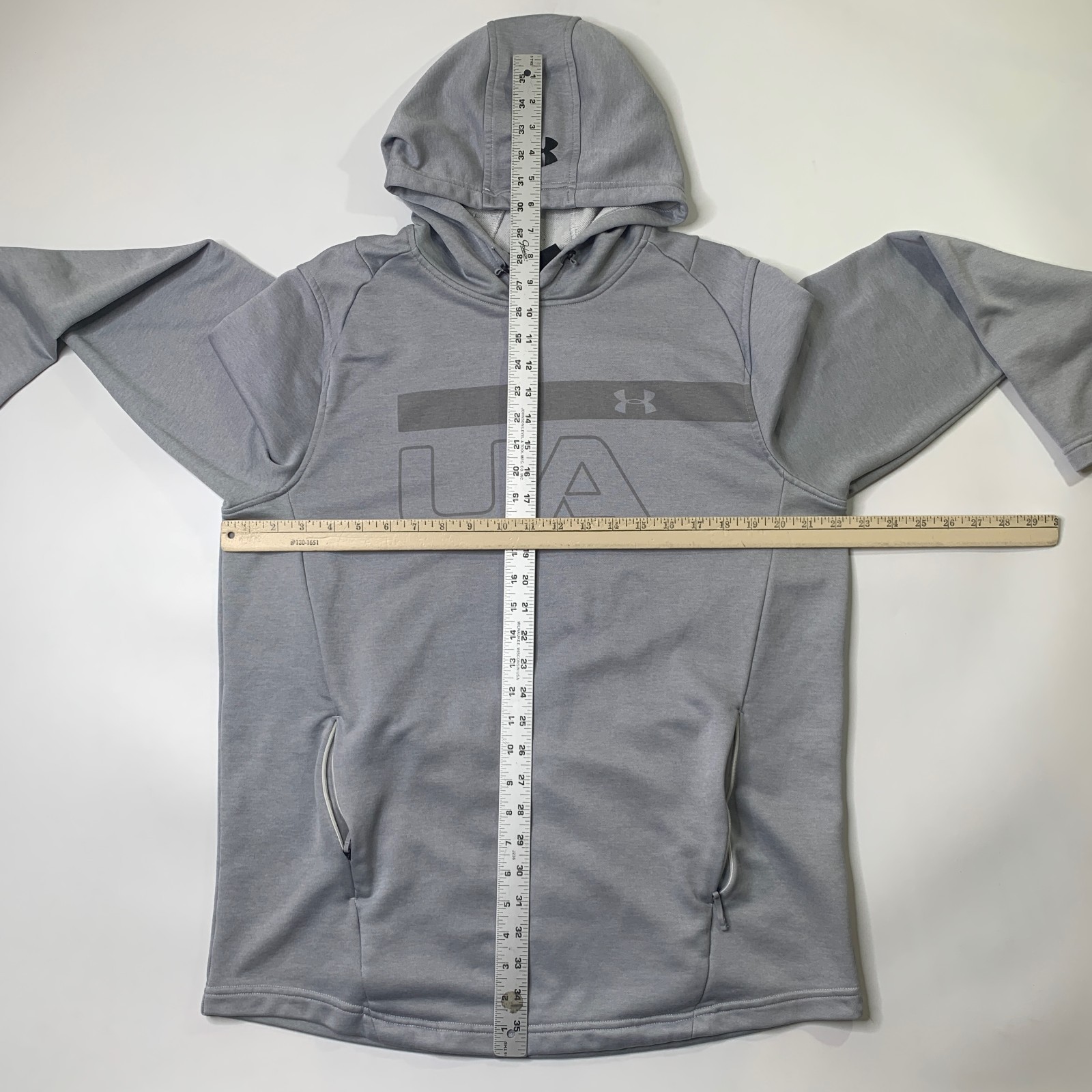 Under Armour Sweatshirt Mens L Large ColdGear Fitted Tech Terry Graphic Hoodie thumbnail 5