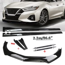 Front Bumper Lip Spoiler Chin Splitter For Sentra Altima Maxima Gloss Black Bod